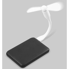 Tkz SL-UF05 Beyaz Esnek USB Fan Soğutucu USB Girişli Taşınabilir Powerbank ile Çalışan Serinletici Fan Mini Vantilatör Fan Sessiz Çalışma