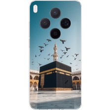 TechTree Vivo X300 Uyumlu Kabe Umre ve Kuşlar Baskılı Silikon Kılıf