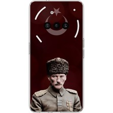 TechTree Nothing Phone (3A) Uyumlu Ay Yıldız ve Başkomutan Atatürk Baskılı Silikon Kılıf