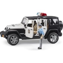 Bruder - Jeep Wranger U.r. Aracı ve Açık Tenli Memur Ölçekli Model