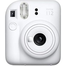 Mini 12 Beyaz Fotoğraf Makinesi-20'lu Film-Mini Albüm ve Deri Kılıf Seti