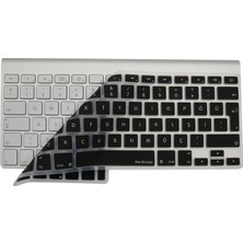 Keyboard A1314 A1243 Türkçe Q Uyumlu Klavye Koruyucu – Uk Ingilizce Iso Ters L Enter Silikon Kaplama Ultra Ince Kaymaz Toz ve Sıvı Koruma Keyboard Cover Siyah