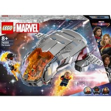 Hoopty 76232-8 Yaş ve Üzeri Kız ve Erkek Çocuklar Için Süper Kahraman Hediyesi Fikri, Uzay Gemisi ve 3 Minifigür Içeren Eğlenceli Dekoratif Yaratıcı Oyuncak Yapım Seti (420 Parça)