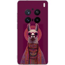 TechTree Vivo X200 Pro Uyumlu Kozmik Lama Baskılı Silikon Kılıf