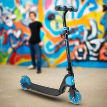Evo 2 Tekerlekli Katlanabilir Light Speed Işıklı Mavi Scooter