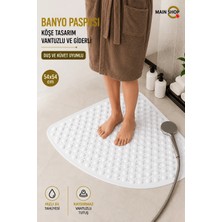 MAİN SHOP Vantuzlu Banyo Paspası & Kaydırmaz Zemin Duşakabin Paspası 54X54 cm M-163
