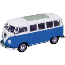 Welly 22095 Blue – Koleksiyoncu Modeli Vw Bus T1 1962, 1/24 Metal, Mavi