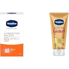 Güneş Koruma Seti - Spf 50+ Stick 15G ve Gluta-Hya Serum Etkili Vücut Losyonu 150ML