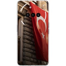 TechTree Nothing Phone (3A) Uyumlu Dev Türk Bayrağı Baskılı Silikon Kılıf