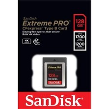 Sandısk 128GB Cfexpress (Xod) Extreme Pro Kart