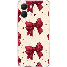 TechTree Tecno Spark Go 3 Uyumlu Büyük Kırmızı Fiyonklar Baskılı Silikon Kılıf