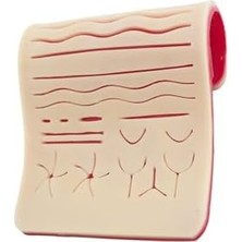 Edulaparoskopi Silikon Dikiş Pedi 19X9 cm 7 mm Küçük Boy Eğitim Matı Simülasyon Amaçlı Dikiş Pedi