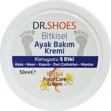 Bitkisel Ayak Bakım Kremi - Ayak Koku Karşıtı Krem 50 Ml. Koruyucu 5 Etki