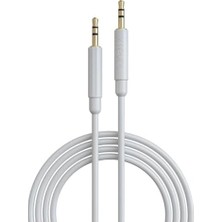 X-Audio 3.5 mm Aux Ses Kablosu Beyaz - 1 Metre Uzunluğunda (Beyaz)