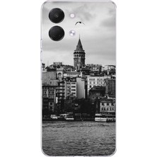 TechTree Tecno Spark Go 3 Uyumlu Galata Kulesi ve Deniz Manzaralı Baskılı Silikon Kılıf