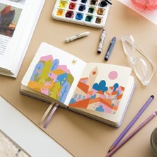 12X12 cm Sert Kapak 80 Yaprak 140 Gr. Eskiz Defteri - Book - Siyah