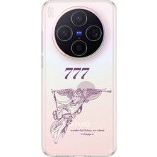 TechTree Vivo X300 Uyumlu 777 Melek Tasarımlı Baskılı Silikon Kılıf