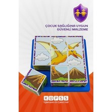 Dinozorlar 3D Puzzle Seri 1 - (9 Küp 6 Dinazor Yapboz)