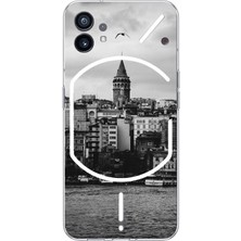 TechTree Nothing Phone (1) Uyumlu Galata Kulesi ve Deniz Manzaralı Baskılı Silikon Kılıf