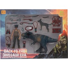 Erkek Figürlü Dinozorlu ve Aksesuarlı Oyun Seti