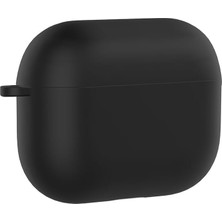Psr Aksesuar Airpods Pro 3 Uyumlu Silikon Kılıf – Darbe ve Çizilme Koruyucu, Soft Silikon, Kablosuz Şarj Destekli, Taşıma Ipi Slotlu (Siyah)