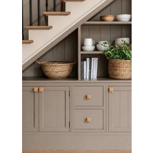 Wholewood Elegans Ahşap Mobilya Dolap Kulpu Ahşap Rengi (Tek Vidalı Topuz)