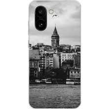 TechTree Oneplus 15R Uyumlu Galata Kulesi ve Deniz Manzaralı Baskılı Silikon Kılıf