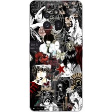 TechTree Nothing Phone (3A) Pro Uyumlu Death Note Kolaj Tasarımlı Baskılı Silikon Kılıf
