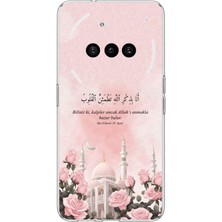 TechTree Nothing Phone (3A) Uyumlu Rad Suresi Cami ve Güller Baskılı Silikon Kılıf