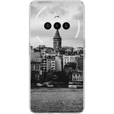 TechTree Nothing Phone (3A) Uyumlu Galata Kulesi ve Deniz Manzaralı Baskılı Silikon Kılıf