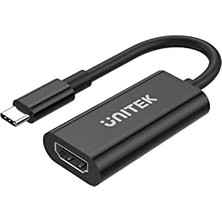 Unıtek Adaptör Usb-C - HDMI 2.0, 4K@60Hz | V1421A | Hdcp 2.3 | Yansıtma Modu | Genişletme Modu | Thunderbolt 3 | Dpa Modu