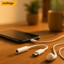 Usb-C To 3.5mm Jak Kulaklık Adaptörü - Dijital Dönüştürücü - Tüm Cihazlarla Uyumlu - Siyah - Kompakt Tasarım - Yüksek Kaliteli Ses - Taşınabilir
