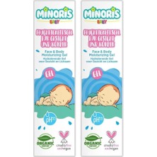 Minoris Baby Yüz & Vücut Nemlendirici Jel | Organik, Doğal, Vegan & Cruelty- | Ph 5.5, Dermatolojik Olarak Test Edilmiş, Zararlı Kimyasallar Içermez | Hafif ve Hassas Bebek Bakımı 200 ml