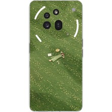 TechTree Nothing Phone (3A) Pro Uyumlu Zamanı Durduran Yeşil Papatya Düşleri Baskılı Silikon Kılıf