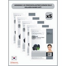 Dermal Arındırıcı ve Pürüzsüzleştirici Kömür Özlü Kolajen Maske 23GR 5 Adet