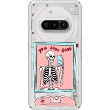 TechTree Nothing Phone (3A) Uyumlu You Look Good Iskelet Tasarımlı Baskılı Silikon Kılıf