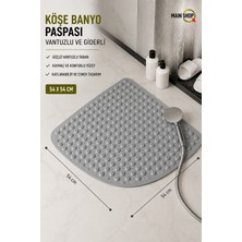MAİN SHOP Vantuzlu Banyo Paspası & Kaydırmaz Zemin Duşakabin Paspası 54X54 cm M-163