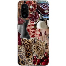 TechTree Oneplus 15R Uyumlu Leopar Kırmızı Vibes Baskılı Silikon Kılıf