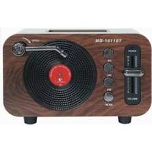 Mini Boy Retro Bluetooth Radyo Hoparlör – CZ1011BT | Klasik Tasarım, Kablosuz Bağlantı, Güçlü Ses, Uzun Pil Ömrü, Taşınabilir Hoparlör CZ1011BT 360 x 140 x 120 mm (CZ1011BT - Kahverengi)