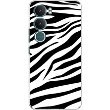 TechTree Vivo Y31 5g Uyumlu Zebra Tasarımlı Baskılı Silikon Kılıf