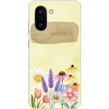 TechTree Oneplus 15R Uyumlu Sulu Boya Dokulu Vazoda Çiçek Desenli Baskılı Silikon Kılıf
