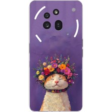 TechTree Nothing Phone (3A) Pro Uyumlu Frida Catlo Kedi Baskılı Silikon Kılıf
