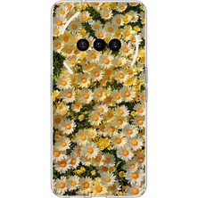 TechTree Nothing Phone (3A) Uyumlu Papatya Bahçesi Sulu Boya Baskılı Silikon Kılıf