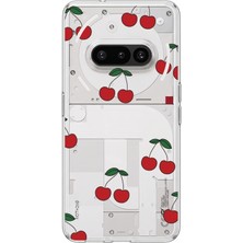 TechTree Nothing Phone (3A) Uyumlu Kirazlar Tasarımlı Baskılı Silikon Kılıf
