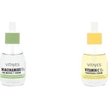 Vıtayes Niacinamide%10 ve Hyalüronik Asit Serum ile C Vitamini%10 ve Panthenol Serum Set