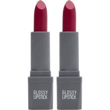 Uzun Süre Kalıcı Yoğun Renk Veren Nemlendirici Parlak Ruj - Glossy Lipstick 318 (2 Paketi)