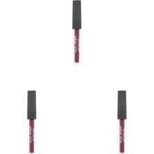 Uzun Süre Kalıcı Kadifemsi Kuruma Yapmayan Mat Likit Ruj - Lipstick 517 Plum (3 Paketi)