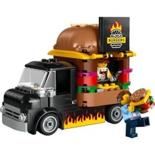 City Hamburger Kamyonu 60404-5 Yaş ve Üstü Kız ve Erkek Çocuklar Için Satıcı Mini Figürü ve Aksesuarlar Içeren Araç Yapım ve Mutfak Oyun Seti, Çocuklar Için Yaratıcı Hediye Fikri (194 Parça)