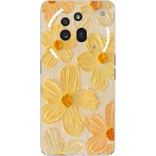 TechTree Nothing Phone (3A) Pro Uyumlu Güneşin Dokunuşu Sarı Papatya Baskılı Silikon Kılıf