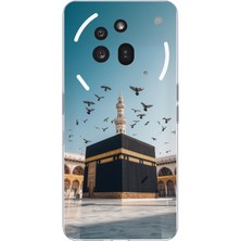 TechTree Nothing Phone (3A) Pro Uyumlu Kabe Umre ve Kuşlar Baskılı Silikon Kılıf